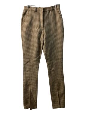 A.L.C. Plaid Slim Dress Pants in Tan and Black
